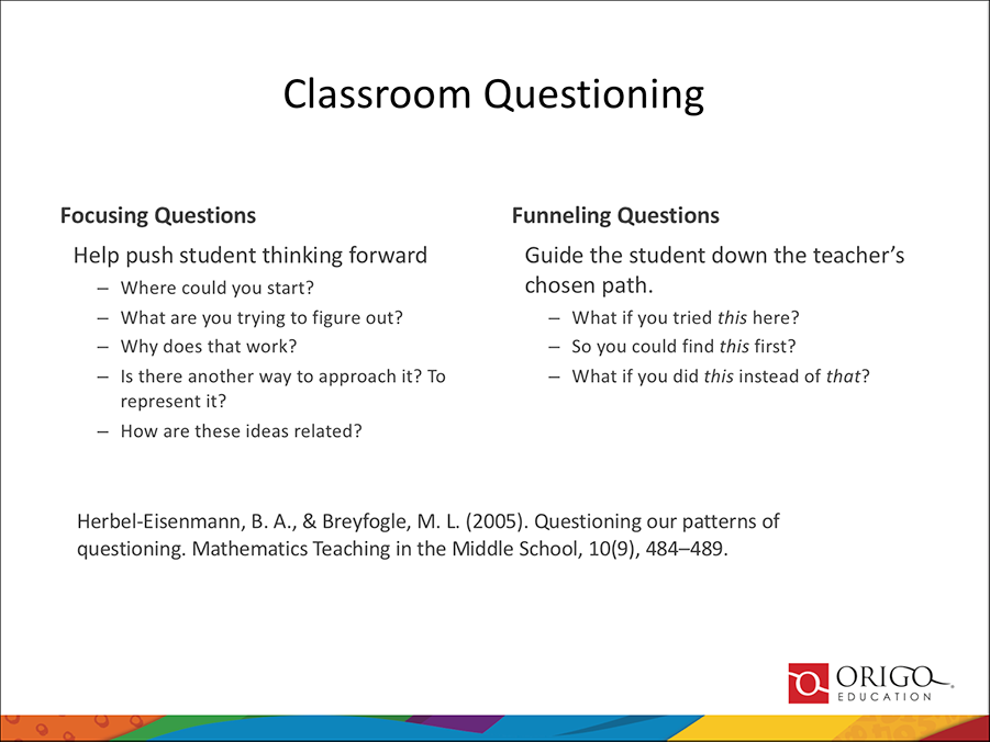 Supporting Problem Solving through Classroom Discourse and Questioning